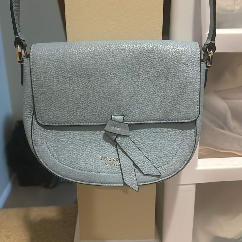 Kate Spade Babylon blue leather crossbody bag